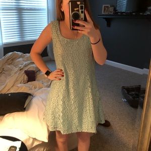 Altar’d State Light blue clover lace dress size M